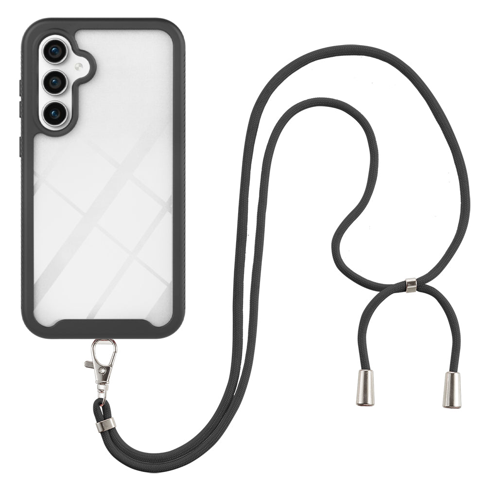 YB PC Series-4 Clear Case for Samsung Galaxy S23 FE PC TPU Anti-Scratch Cover with Lanyard YB PC Series-4 Clear Case for Samsung Galaxy S23 FE PC TPU Anti-Scratch Cover with Lanyard